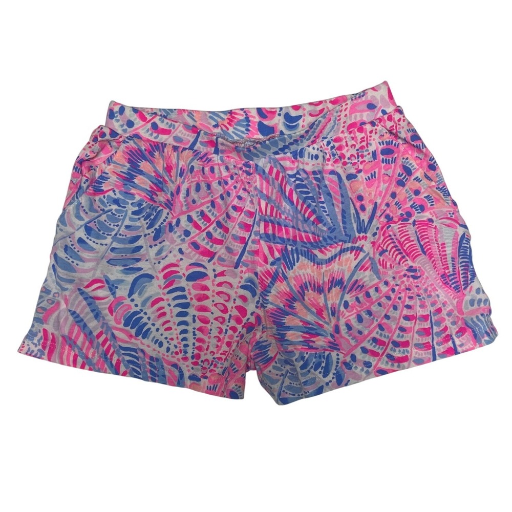 Lilly Pulitzer Raz Berry Sea You Soon Skimmer Pull On Shorts Girls 4-5